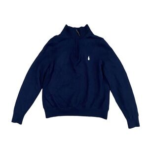 Fairway‎ & Greene Quarter Zip Milk Logo Merino Wool Sweater